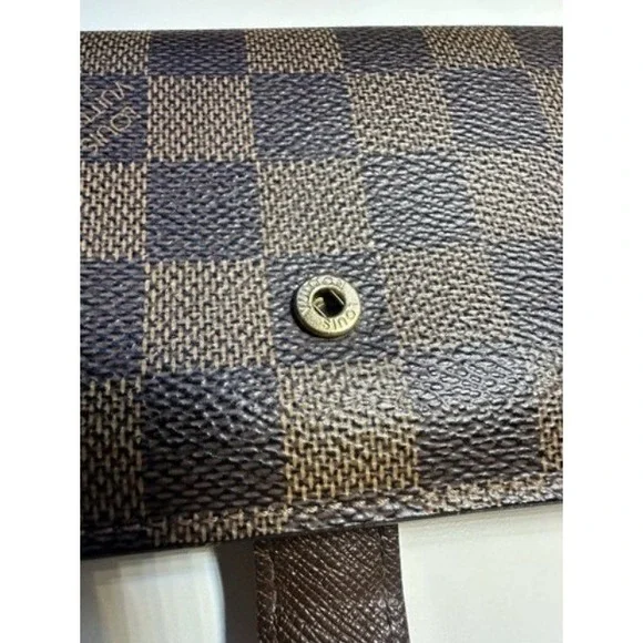 Vintage Louis Vuitton Damier Ebene Porte-Monnaie Viennois French Purse Wallet - Picture 5 of 16